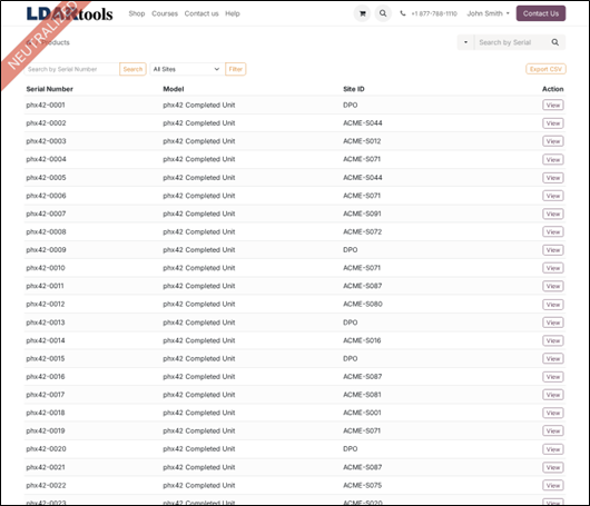 Products list