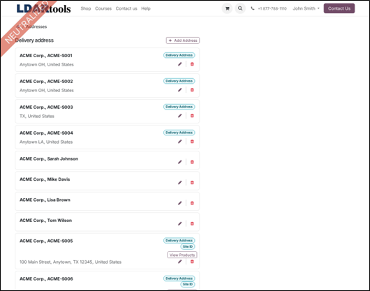 Addresses and Site IDs