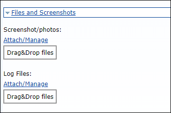Files and screenshots drag-and-drop