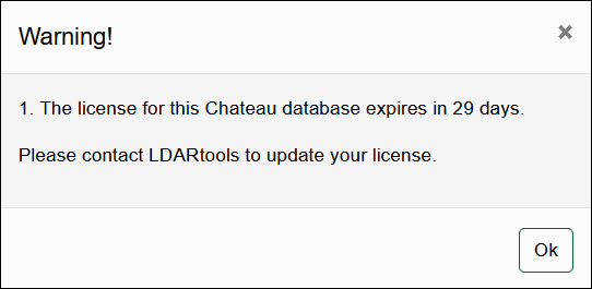 License expiration notice