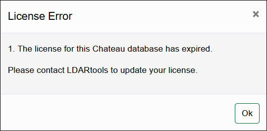 License expired prompt