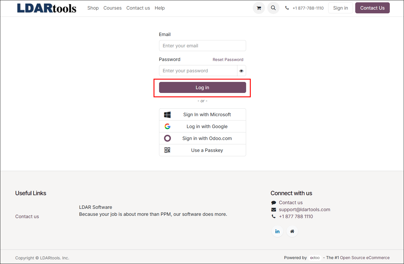 Portal sign-in log in