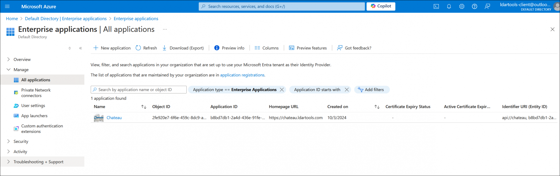 Entra ID Enterprise Applications