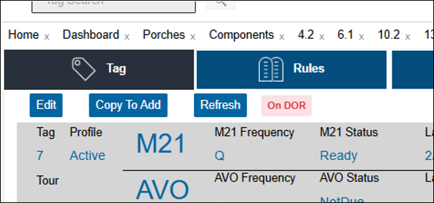 Tag view labels